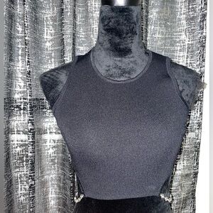 Zara crop top with silver bling chains in each side